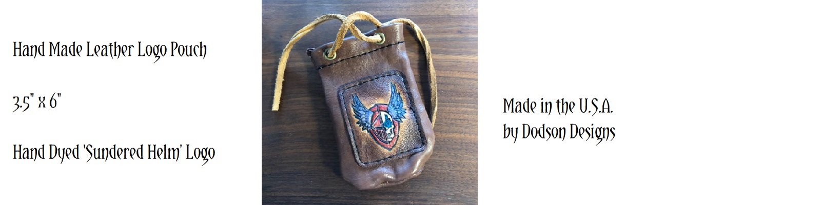 Deluxe Leather Logo Pouch